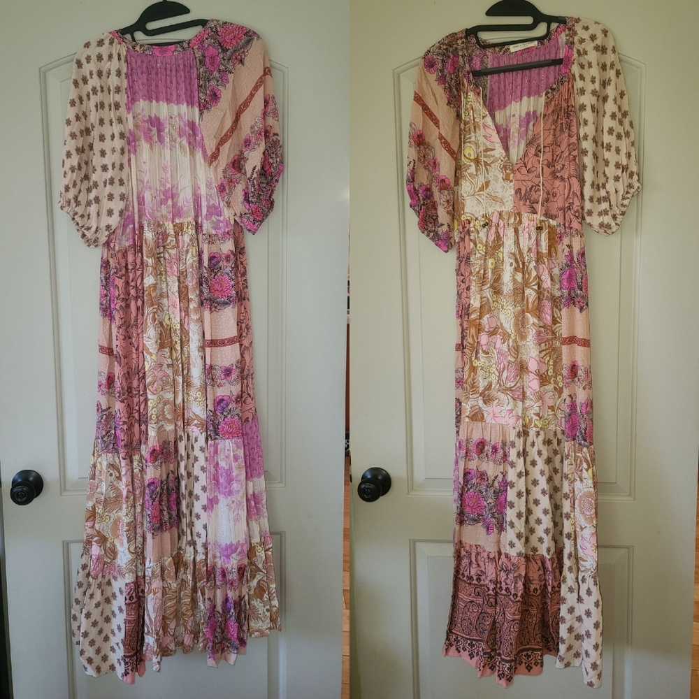 Rare Spell Designs Renew Patchwork Maxi Dress Gow… - image 6